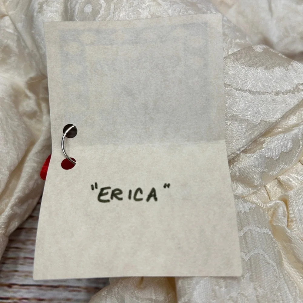 Small Wonders Erica‎ 22 Inch Cloth Doll Cream Jacquard Dress Faux Pearls Vintage